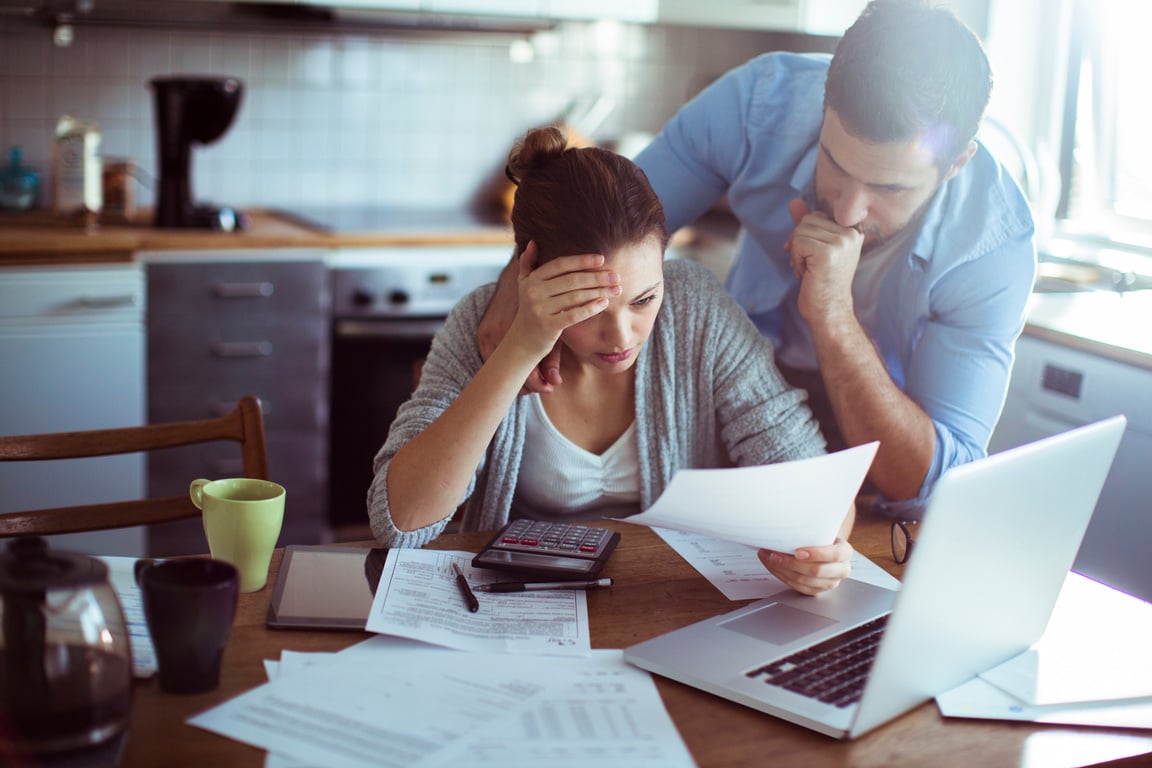 Couple Paying Bills